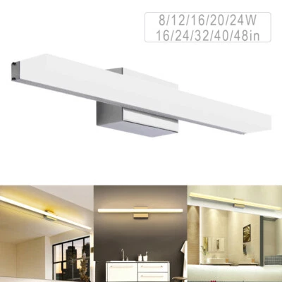 16in/24in/32in/40in/48in Bathroom LED Vanity Light Mirror Lighting Fixture 6500K - Image 1 of 4