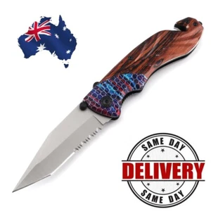 Hunting folding browning tactical pocket knife survival outdoor camping boker - Picture 1 of 6