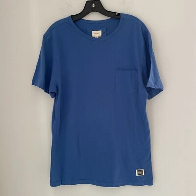 Ambig 男式短袖圆领蓝色棉质基本款 T 恤 L 码 — 第 1/3 张图片