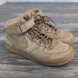 Nike Air Force 1 Mid ‘07 WB Flax Wheat-Gum Light Brown DJ9158-200 Size 7.5 - Picture 1 of 15