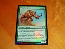 1x Foil - Charging Rhino - Magic the Gathering MTG M15 2015