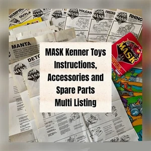 Máscara Kenner Vintage Juguetes Instrucciones Accesorios Repuestos LISTADO MÚLTIPLE - Imagen 1 de 28