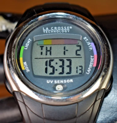 RARO! Reloj Digital Indicador UV Tecnología La Crosse BATERÍA NUEVA! Foto 1 de 4