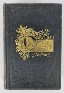 1893 DARKNESS & DAYLIGHT NEW YORK CRIME GAMBLING OPIUM GANGS PROSTITUTION - Picture 1 of 12