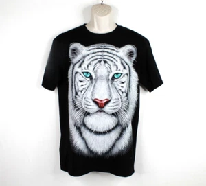 Thanabat T Shirt Mens Medium Exotic Tiger Double sided Glow in The Dark - Picture 1 of 10