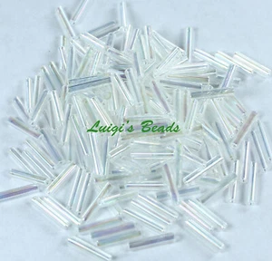 15g Trans-Rainbow Crystal # 161-TOHO Bugle Glass Beads Sz#3 (9mm) - Picture 1 of 2