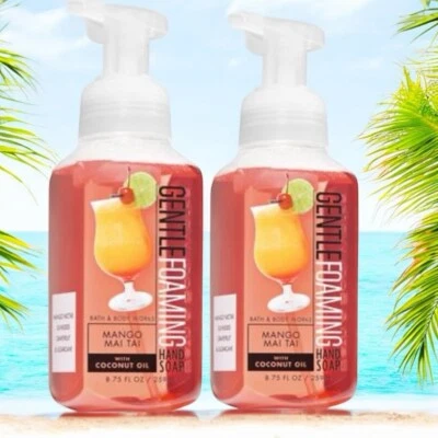 Juego de 2 jabón de manos espumoso Bath & Body Works Mango Mai Tai con aceite de coco Foto 1 de 4