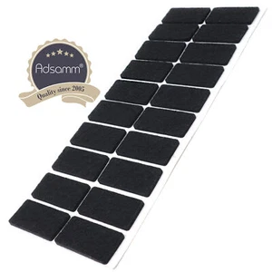 Adsamm® / 20 x selbstklebende Filzgleiter / Schwarz / 20x40 mm / rechteckig /... - Bild 1 von 6
