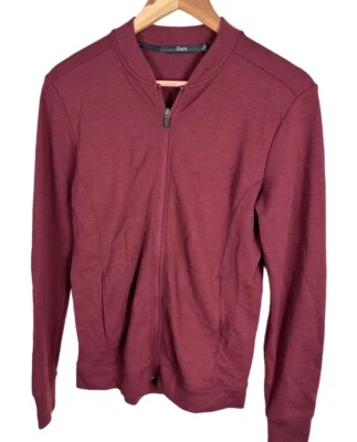 IBEX WOMEN'S SHAK LITE BOMBER JACKET ZIP FRONT SMALL BEETROOT BURGUNDY RED - Image 1 of 4