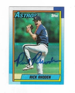 Autographed RICK RHODEN Houston Astros 1990 Topps Card #588 w/ Show ticket - Picture 1 of 1