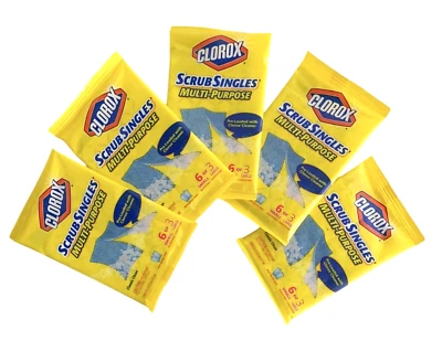 Clorox Scrub Singles Multiusos Decide-Tamaño A 3 Almohadillas por Paquete - Lote de 5 Foto 1 de 4
