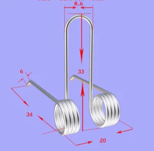 New 5pcs Wire diameter: 1.1mm Double torsion spring Torsion spring - Picture 1 of 4