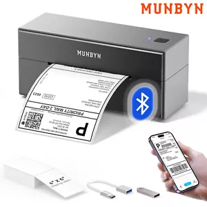 MUNBYN Bluetooth Thermal Label Printer 4x6 Shipping Label Printer for USPS FedEx - Picture 1 of 8