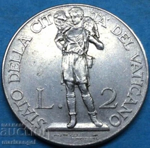2 lire 1935 Vatican Ioann Baptist Al-Bronze - Picture 1 of 8