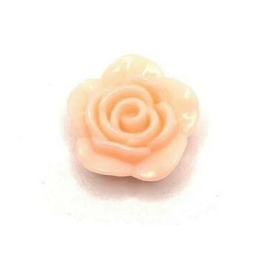 4, 20 or 50 pcs Peach Acrylic Rose Beads, Bubblegum Charm - US Seller - PH658 - Picture 1 of 4