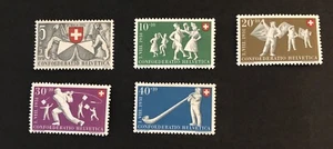 Sammlung Schweizer Set 202-5 neuwertig Set Sport 1951 - Bild 1 von 2