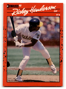 1990 Donruss #304 Rickey Henderson EX/NM Athletics ID:63929