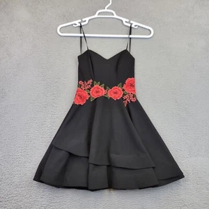 B Darlin Dress Womens Size 2 Y2K Whimsigoth Floral Tiered Asymmetrical Romantic - Picture 1 of 9
