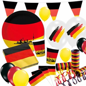 GERMANIA MONDIALI EM 2024 piatti decorazione Germany party festa nazionale nero rosso oro - Foto 1 di 28