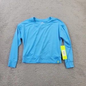 Lucky In Love Girls T-Shirt Small (7-8) Blue Long Sleeve Activewear - Picture 1 of 11