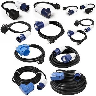 CEE 230V Camping Adapter Schuko Stecker CEE Kupplung H07RN-F 3G2,5 Caravan IP44 - Bild 1 von 4