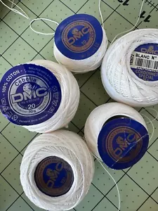Cordonnet DMC grab bag set size 10, 20. 100 white - Picture 1 of 1