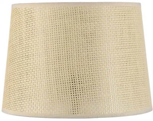 NEW Paper Rattan Tapered Drum Lamp Shade, 12"D x14"W x10"H, Adult Use - Picture 1 of 5