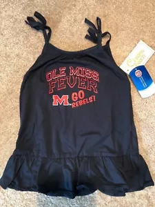 NCAA Mississippi Old Miss Girls Vestito con spalline per neonati, 6-12 mesi, Navy - NUOVO - Foto 1 di 1