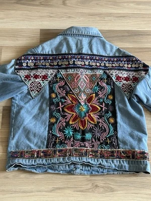 Богемский вышитый большого размера куртка - пальто средний - Изображение 1 из 4