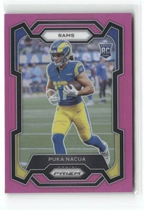 2023 Panini Prizm Rookie Pink Puka Nacua Rookie RC Rookie Los Angeles Rams #357 - Picture 1 of 2