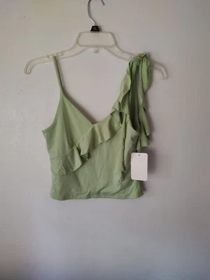 Camiseta sin mangas Gaze verde claro con volantes para jóvenes mediana nueva con etiquetas Foto 1 de 4