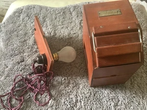 Rare Vintage Wooden Johnson Exactum Wooden Contact Printer Complete Film Prop - Picture 1 of 23