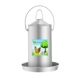 Regadora automática de pollos 4L/1,0 gal de acero inoxidable de alta resistencia para aves de corral - Imagen 1 de 6