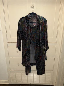 Johnny Was Velvet and Silk Long Sleave Long Kimono Jacket & Pants S - Picture 1 of 7