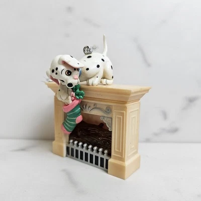 101 Dalmatians Puppy on Hearth Christmas Ornament 1990s Enesco - Image 1 of 4