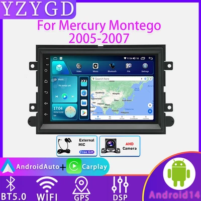 Para 2005-2007 Mercury Montego Android GPS Carplay Radio Multimedia Coche Navegación Foto 1 de 4