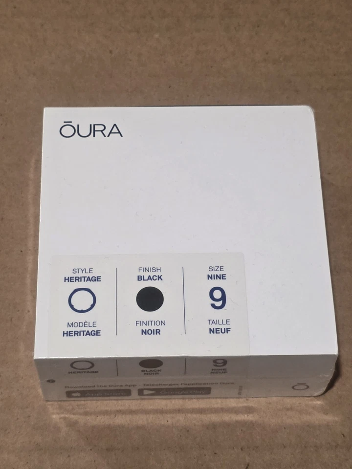 Anillo Oura Gen 3 Modelo Heritage Estilo Negro Talla 9 - Sellado, Nuevo En Caja, Sin Abrir Foto 1 de 1