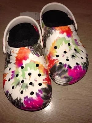Crocs Classic Lined Tie Dye Gefütterte Crocs 28 - 29 Schuhe Neu C11 - Bild 1 von 4