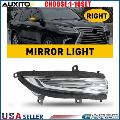For Lexus LX570 GX460 10-23 Passenger Mirror Turn Signal Lamp Amber Light 1-10X - Image 1 of 4