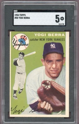 SGC 5 EX 1954 YOGI BERRA TOPPS BASEBALL CARD #50 - Image 1 of 3