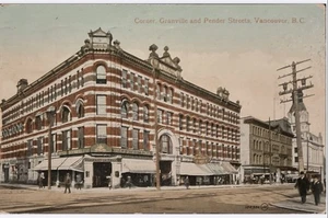 Vancouver Columbia Británica Postal Edificio Esquina Granville Pender 1912 Publicado - Imagen 1 de 2