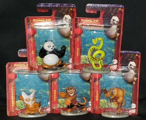 Kung Fu Panda Dreamworks Micro Collection Figures by Mattel Set of 5 New Sealed Cover