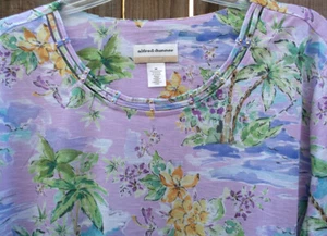 NWT ๐ฅ๐๐ALFRED DUNNER Woman๐๐๐ฅ CLASSICS S3 Island Tropical Knit Top 4X - Picture 1 of 4
