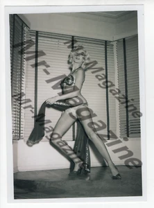 Vintage Risqué Pinup B&W 7"x5" Sexy Cheesecake Blonde Lingerie Nylons XR-52 - Picture 1 of 1