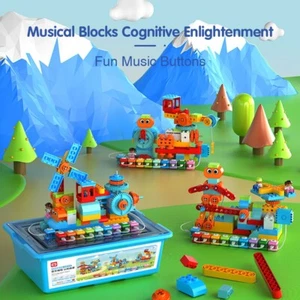 Building Blocks Set-Musical Toy Kit for Kids | Creative Engineering Fun- 134pcs - Picture 1 of 18