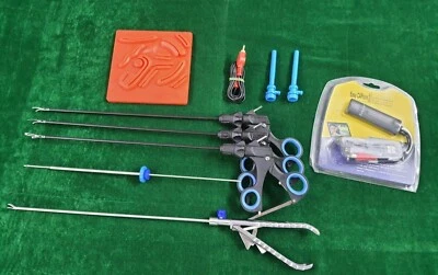Instrumentos básicos de entrenamiento de cirugía laparoscópica para cirujanos 5 mm x 330 mm + cable UBS Foto 1 de 4