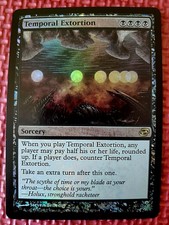 MtG Foil TEMPORAL EXTORTION 81/165 Planar Chaos PLC Ships WORLDWIDE NM