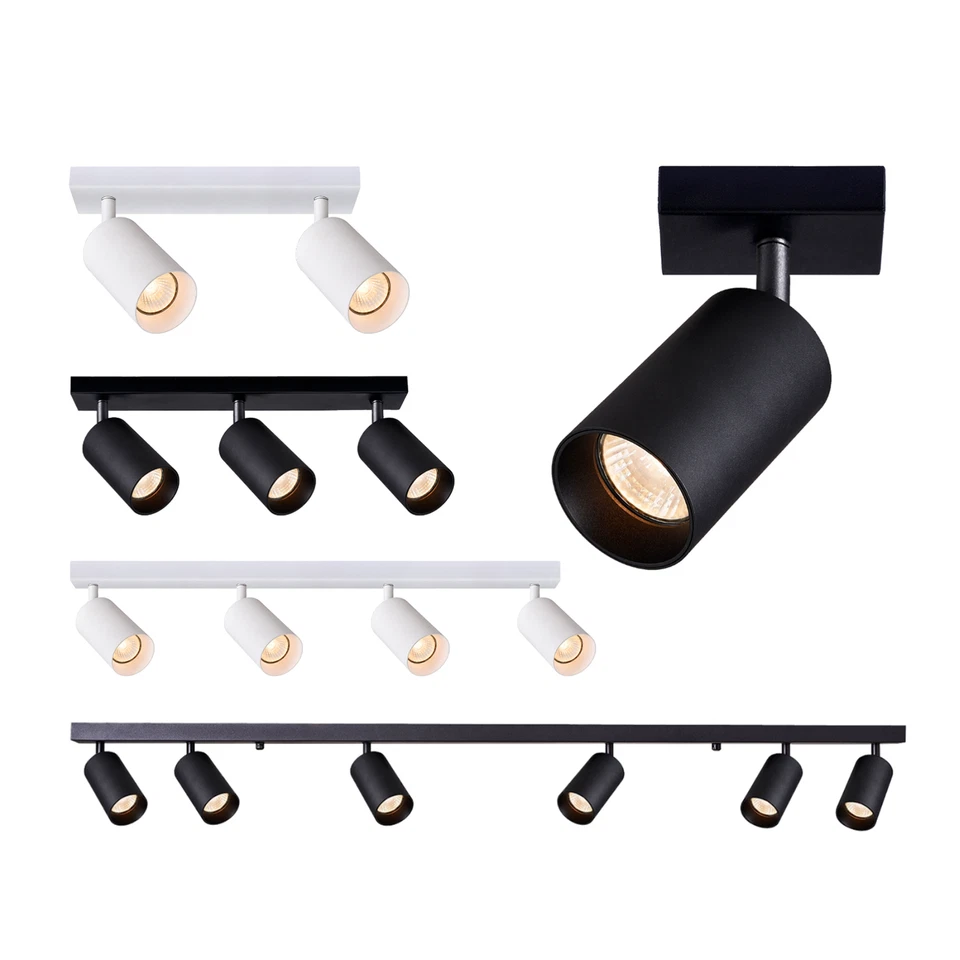 Spotleuchte schwenkbar EDO MALGA Schwarz Weiß Deckenlampe Wandleuchte GU10 LED - Bild 1 von 4
