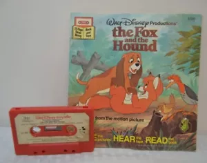 Libro y cinta retro de colección Walt Disney Storytellers The Fox and the Hound hecho en EE. UU. - Imagen 1 de 5