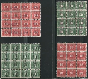 CANADA REVENUE FX USED EXCISE TAX STAMP BLOCKS - Picture 1 of 2
